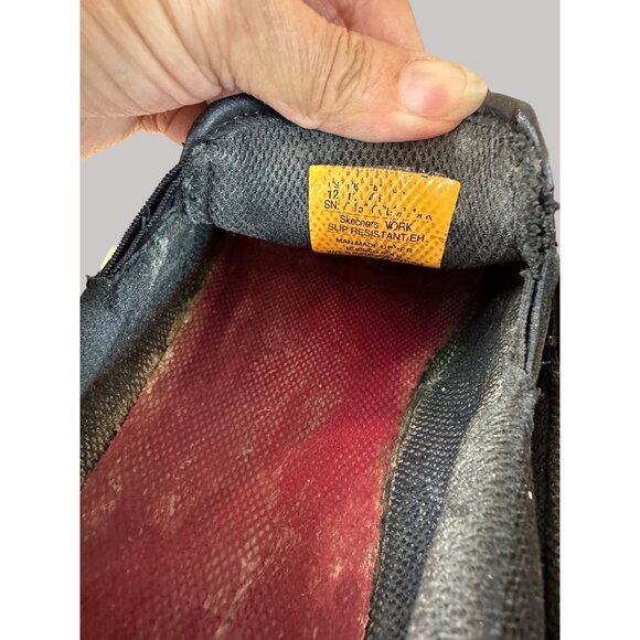 Skechers Size 12 Mens Black Synthetic Slip-Resistant Work Loafers - Picture 16 of 16